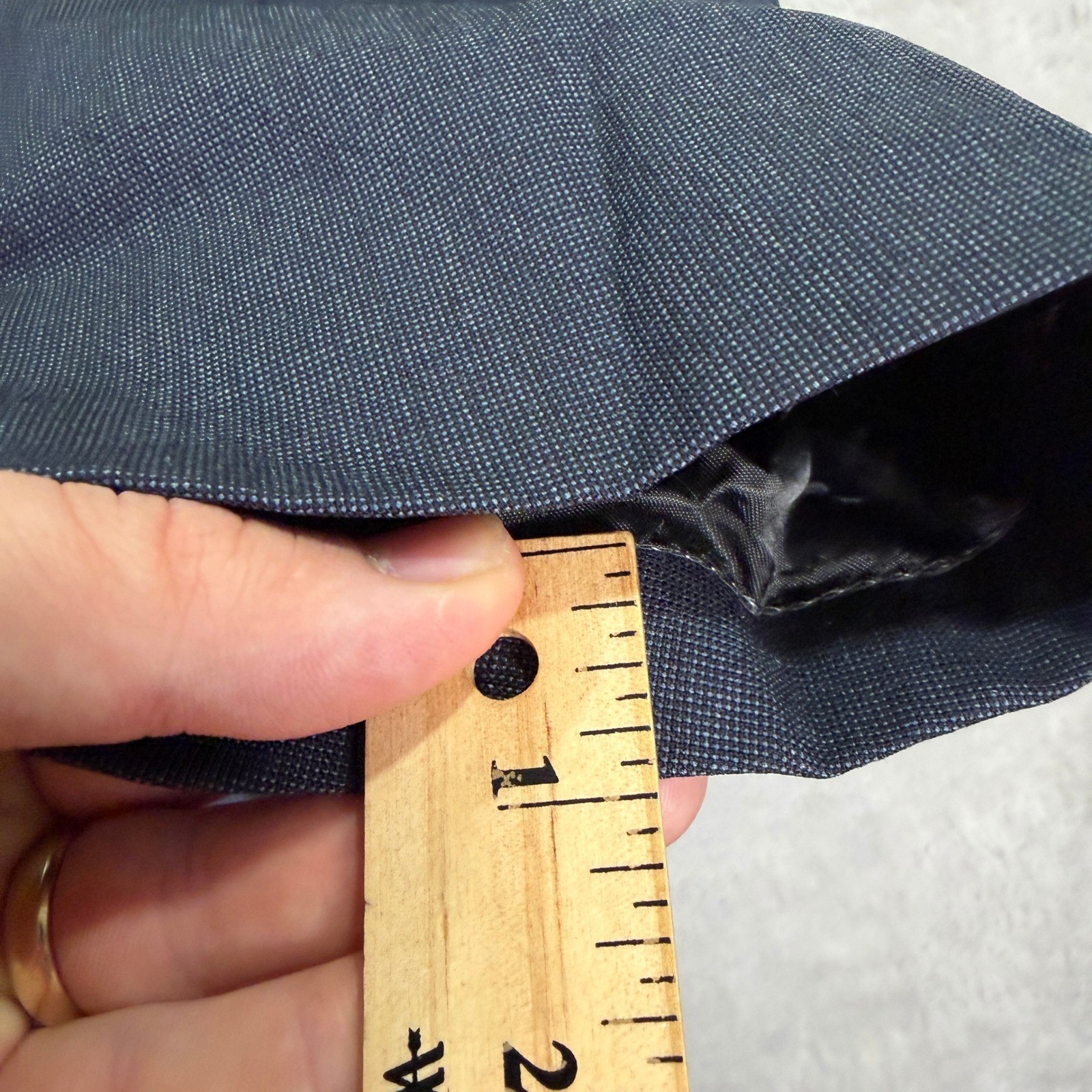 Brooks Brothers Mens 40S Short Slim Fit Suit Navy Scottish Shetland Wool 32×29