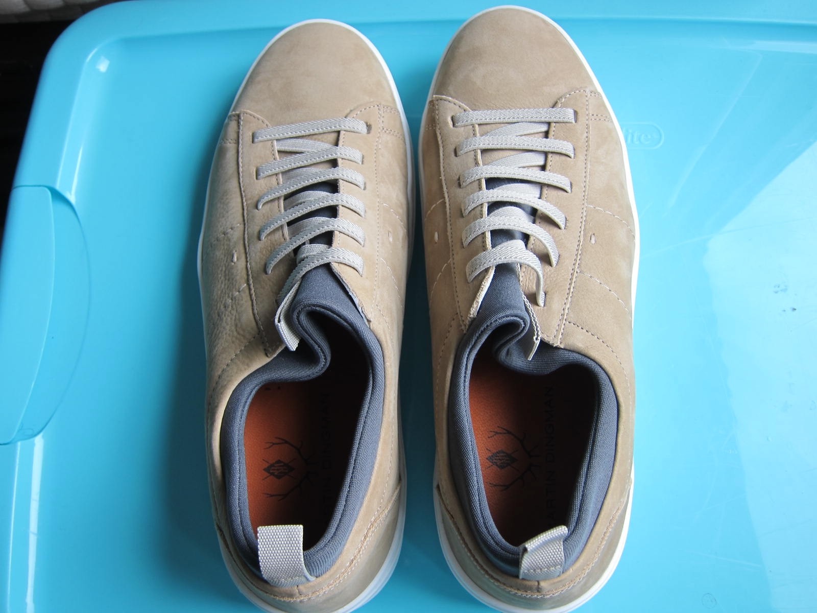 NEW without box Martin Dingman CAMERON NUBUCK Putty sneakers Mens 9; retail $275