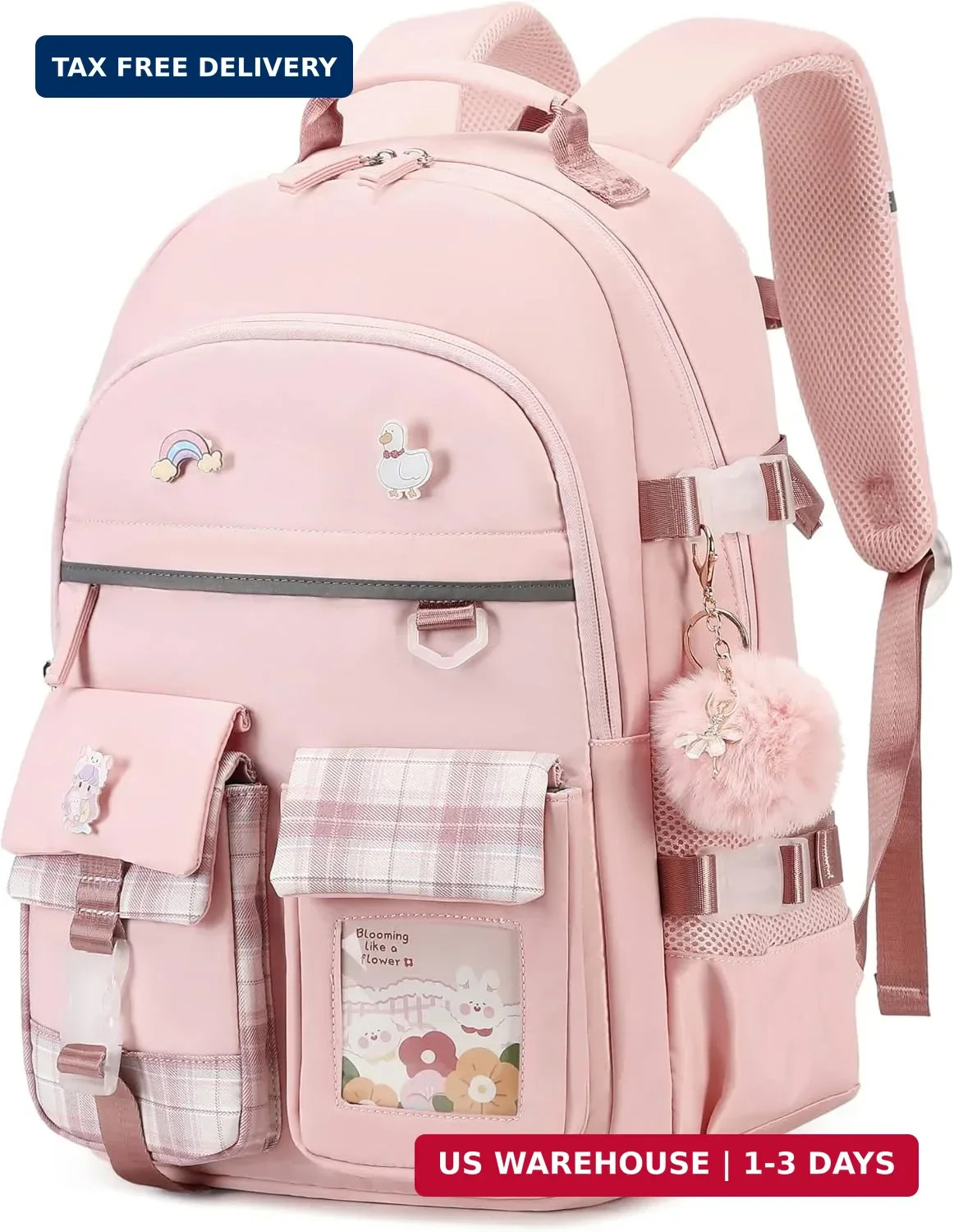 Backpack for Girls, 15.6 Inch Laptop School Bag Kids Kindergarten Elementary Col