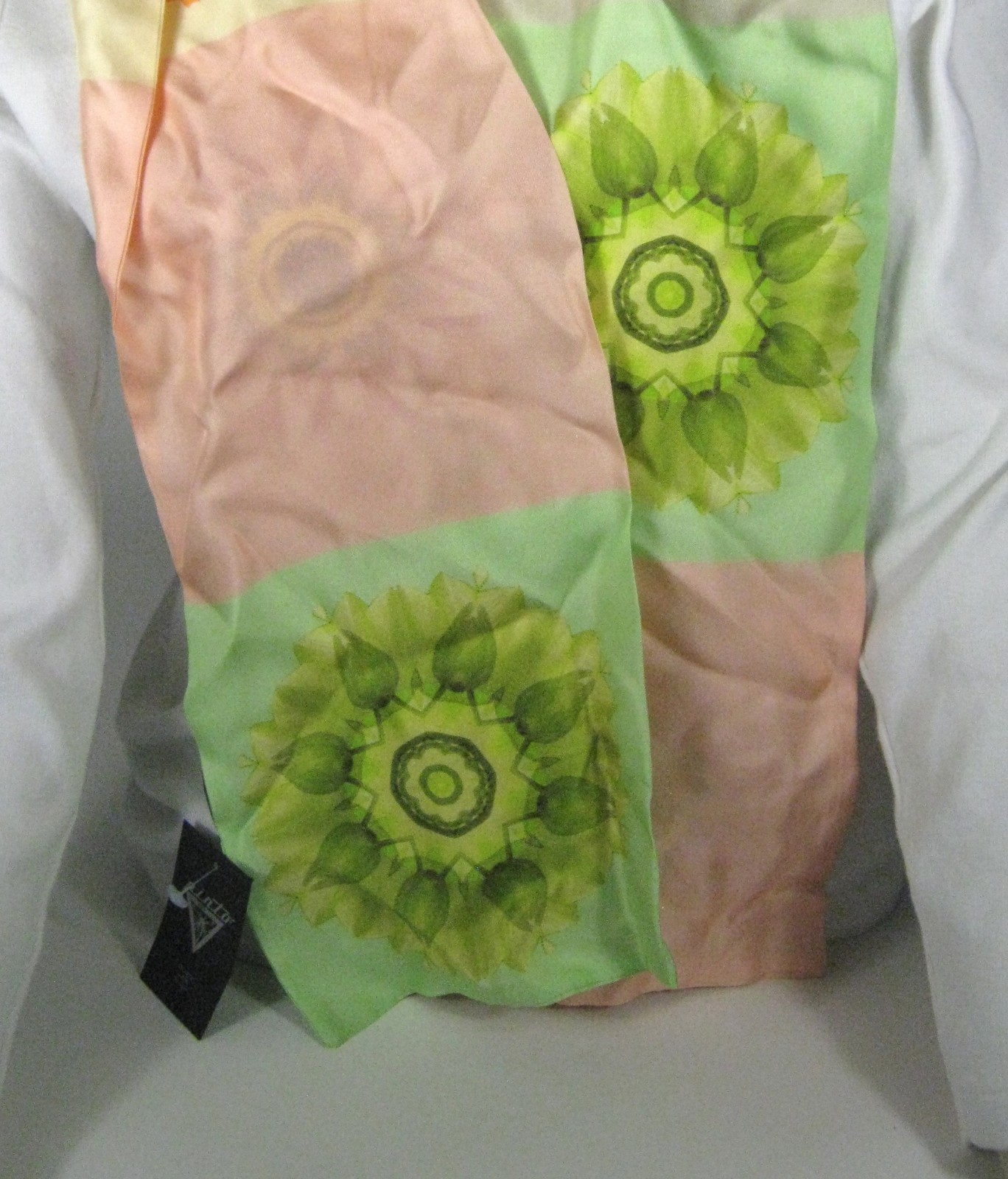 NEW Pinto Brand Scarf Rectangle Floral Theme 100% Silk Made Italy 7 x 76 In NWT