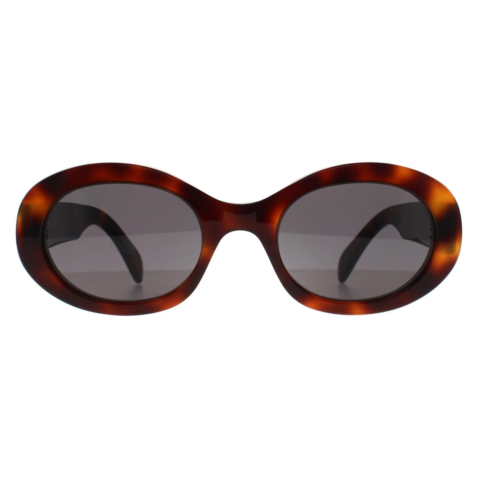 Celine Sunglasses CL40194U Triomphe 53A Shiny Havana Gray