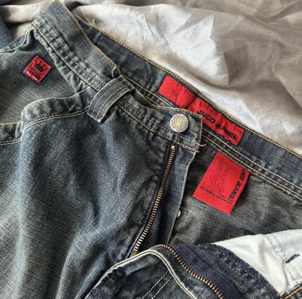 Vintage JNCO Jean Eagle Patch 34×32