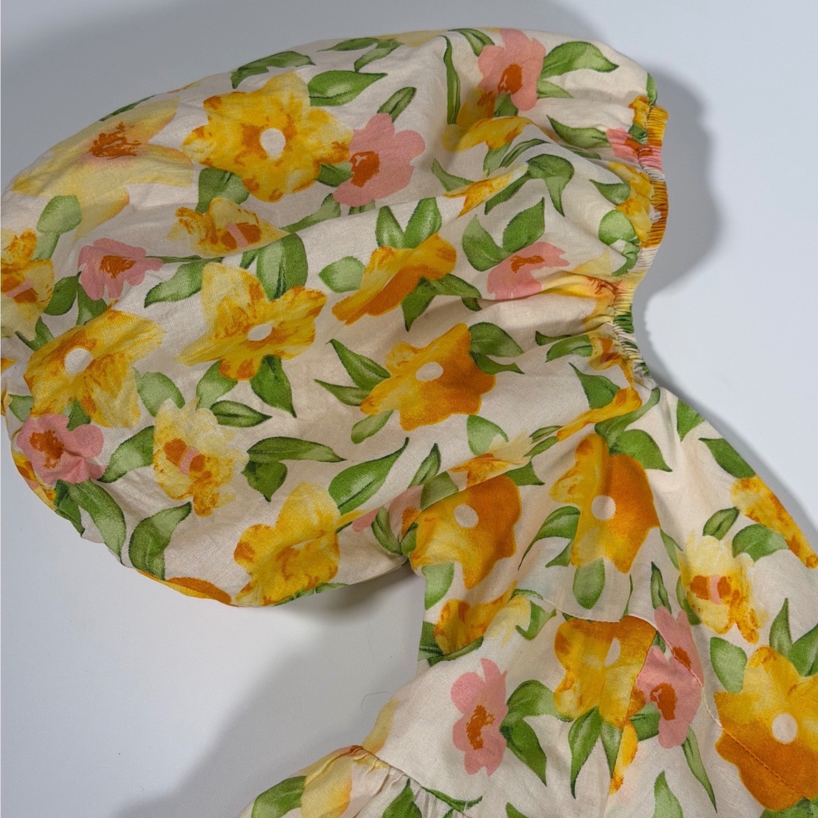 &Merci Floral Puff Sleeve Cottagecore Dress Women’s Medium Sweetheart Neck