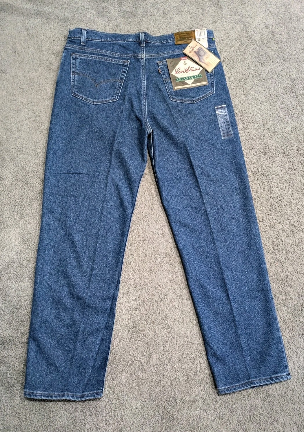 NEW Vintage Levi’s 540 Relaxed Fit Blue Jeans Men’s Sz 42×32 Brown Tab Flex 90’s