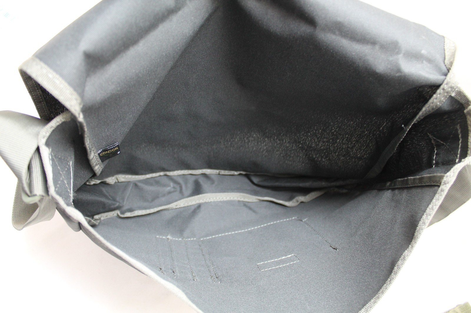 Condor nylon messenger bag carry on grey 14 1/2in W x 4in D x 12in H each E7353