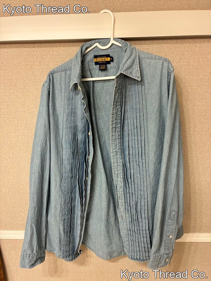 RUGBY Ralph Lauren M Long Sleeve Light Blue Denim Shirt