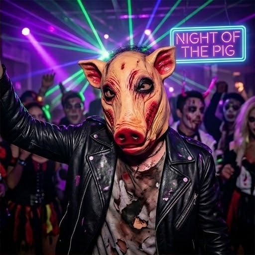 Horror Pig Mask Scary Animal Head Realistic Creepy Halloween Costume Cosplay