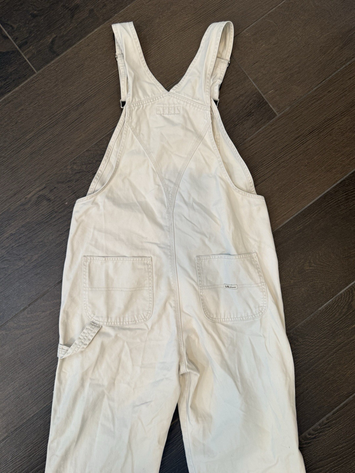 Unionbay Overalls Cream Sz Med Y2K 90s Vtg Bib Minimalist Carpenter Streetwear