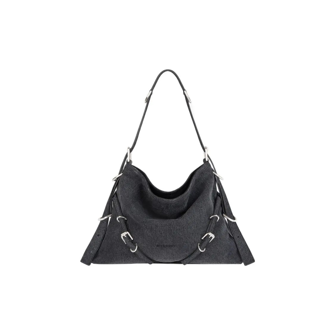 Givenchy Voyou Cowhide Shoulder Bag Medium Women’s Black 11.4-39.7 in