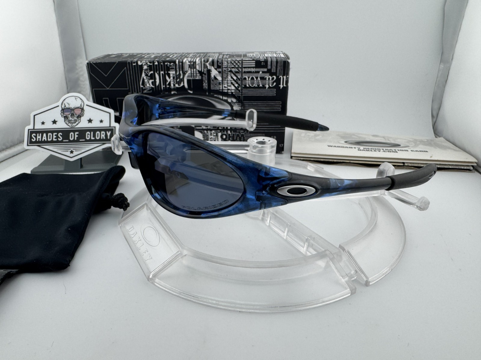 OAKLEY MINUTE GEN 2 BLUE TORTOISE ICE IRIDIUM POLARIZED SUNGLASSES 12-812 RARE