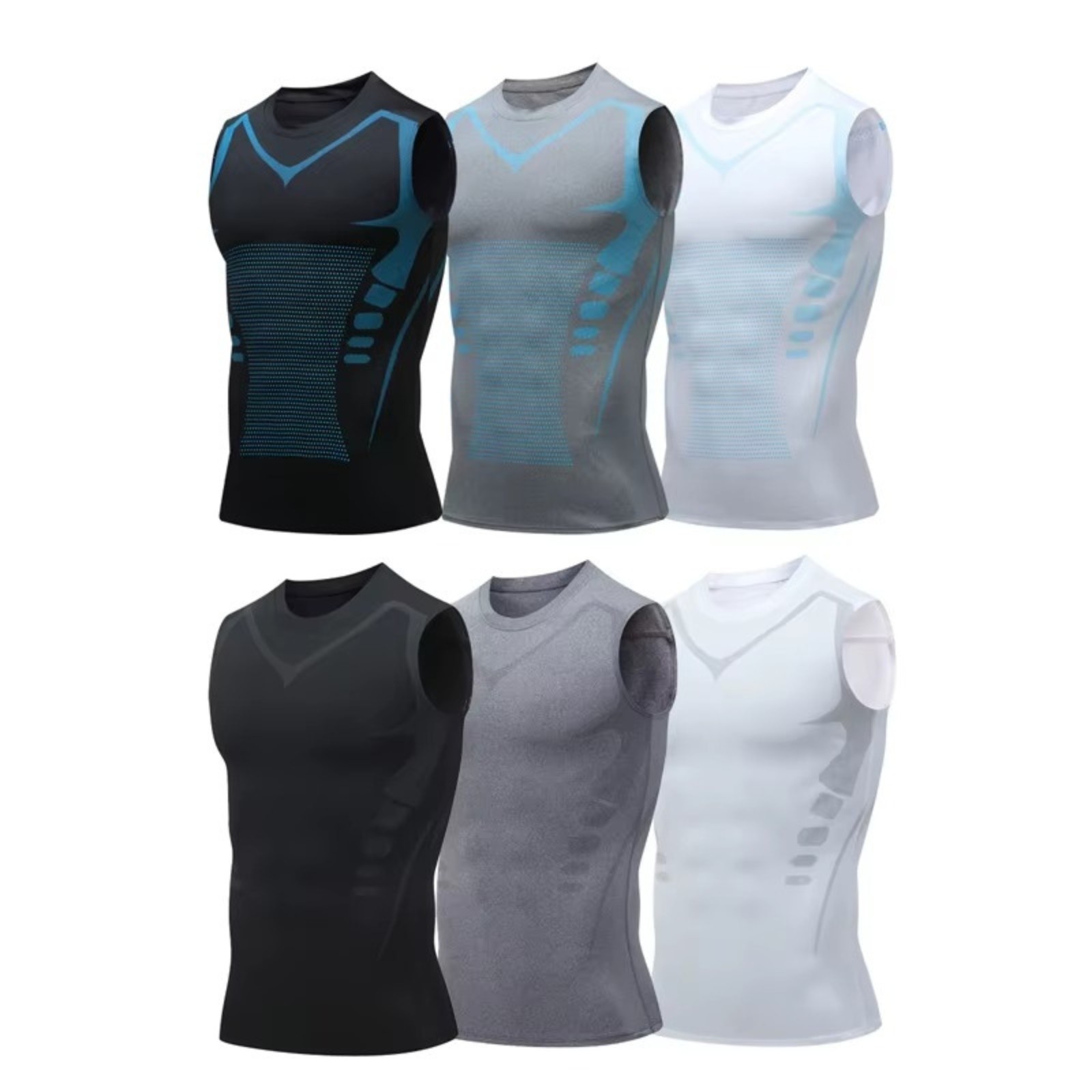 2026 New Version Ionic Shaping Vest, Comfortable and Breathable Ice-Silk Fabric