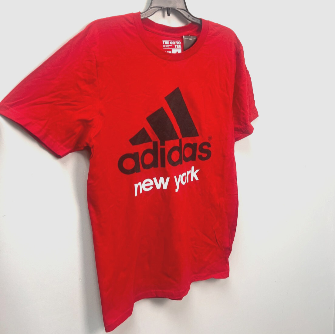Adidas The Go-To Tee Red Cities & Plain 3 Striped Logo Graphic T-Shirt adults