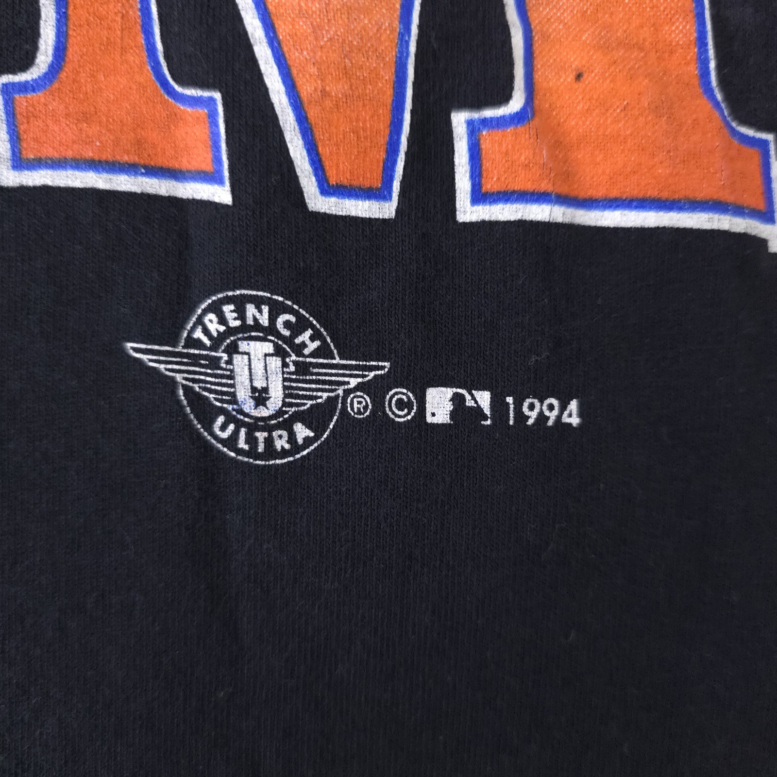 Vintage New York Mets 90s Single Stitch Black XL T-Shirt Made In USA Trench MLB
