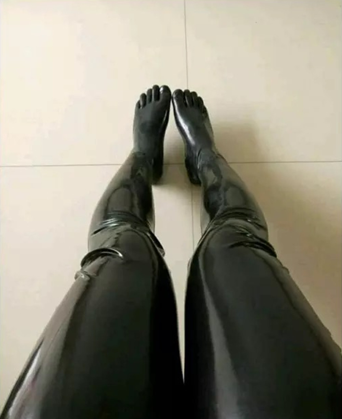 Latex Rubber Gummi Stocking toes socks thigh-highs sexy customized 0.4mm #436
