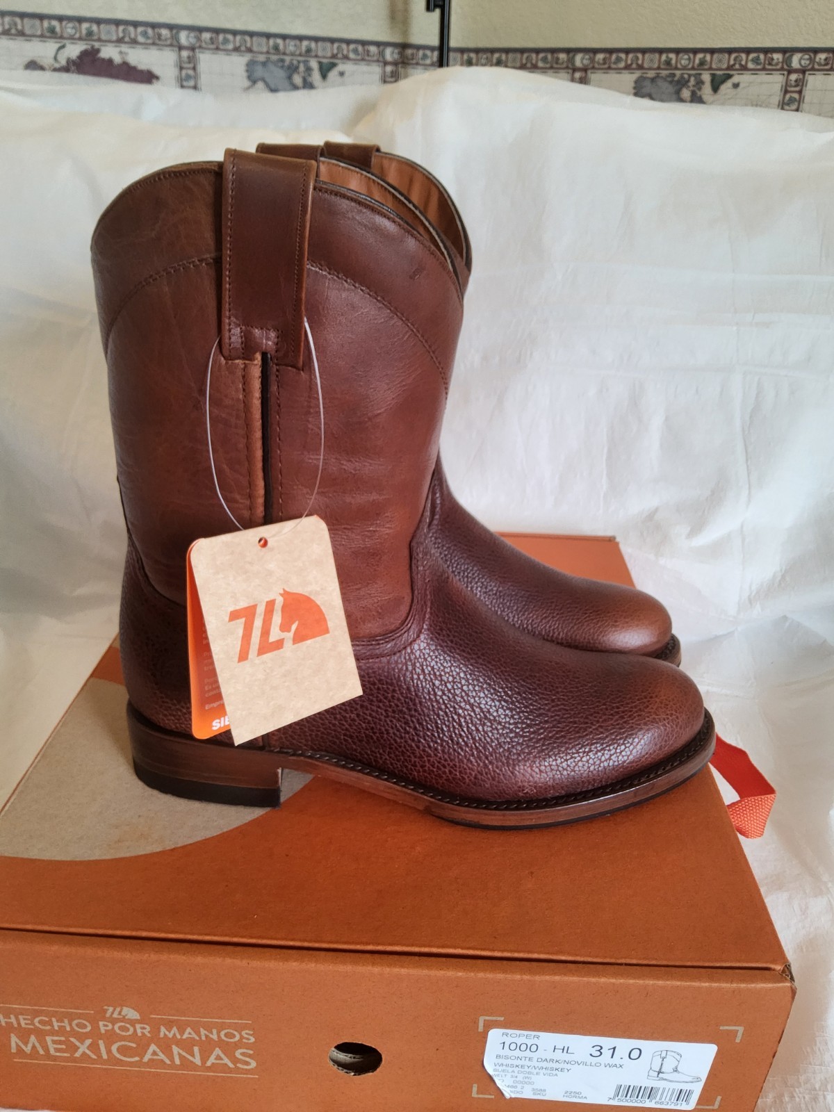 Size 13 EE – NEW 7L Siete Leguas Bison Whiskey (31 MEX)