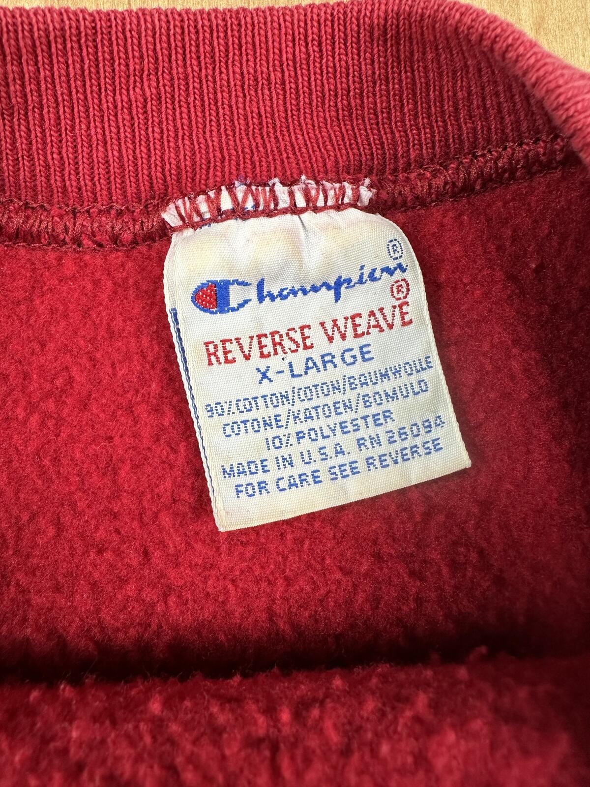 Vintage 90s Champion Reverse Weave Washington University sweatshirt xl made usa