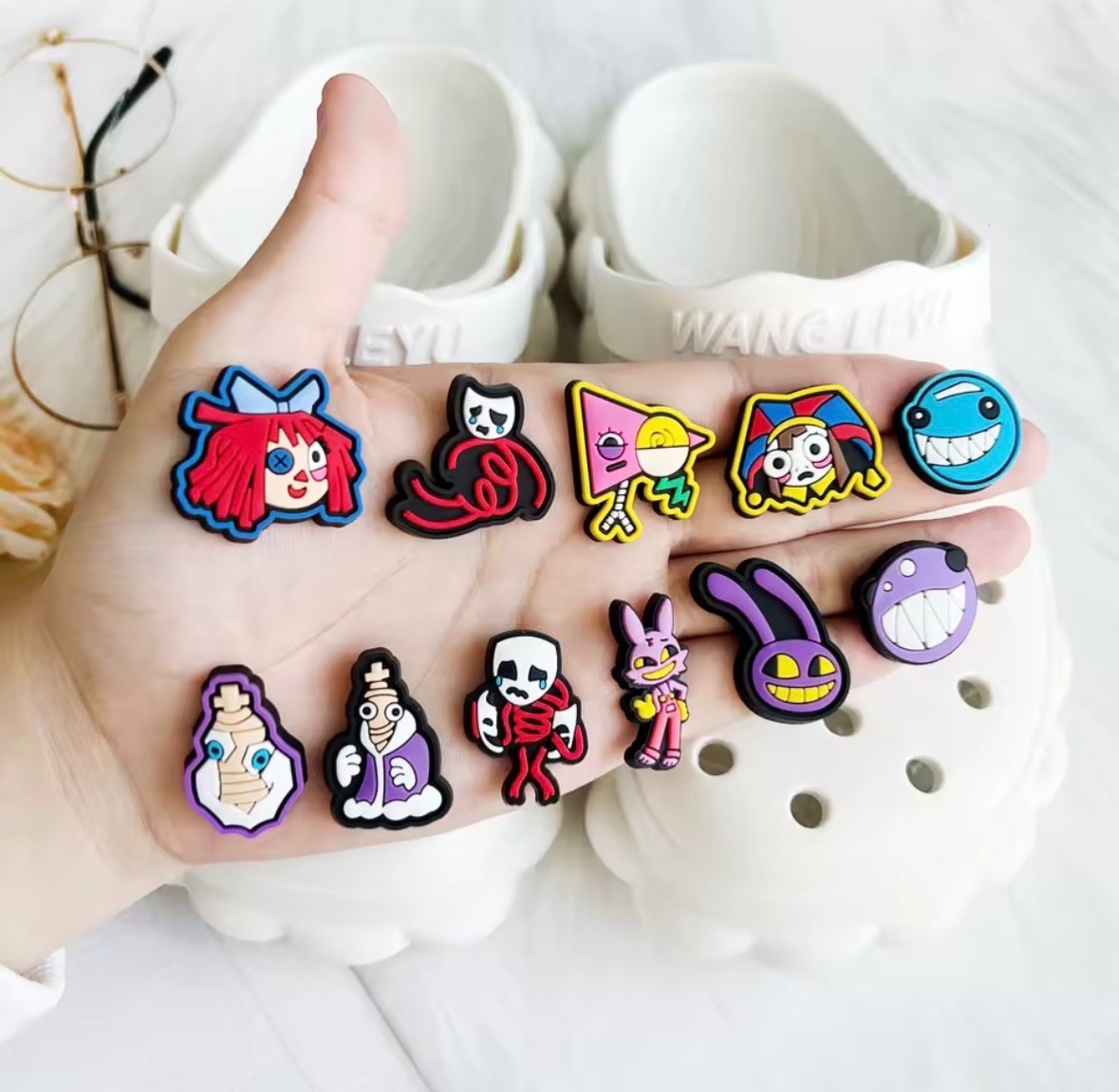 Amazing Digital Circus Cartoon, Crocs Shoe Charms Accessories Lot 12 15 18 24