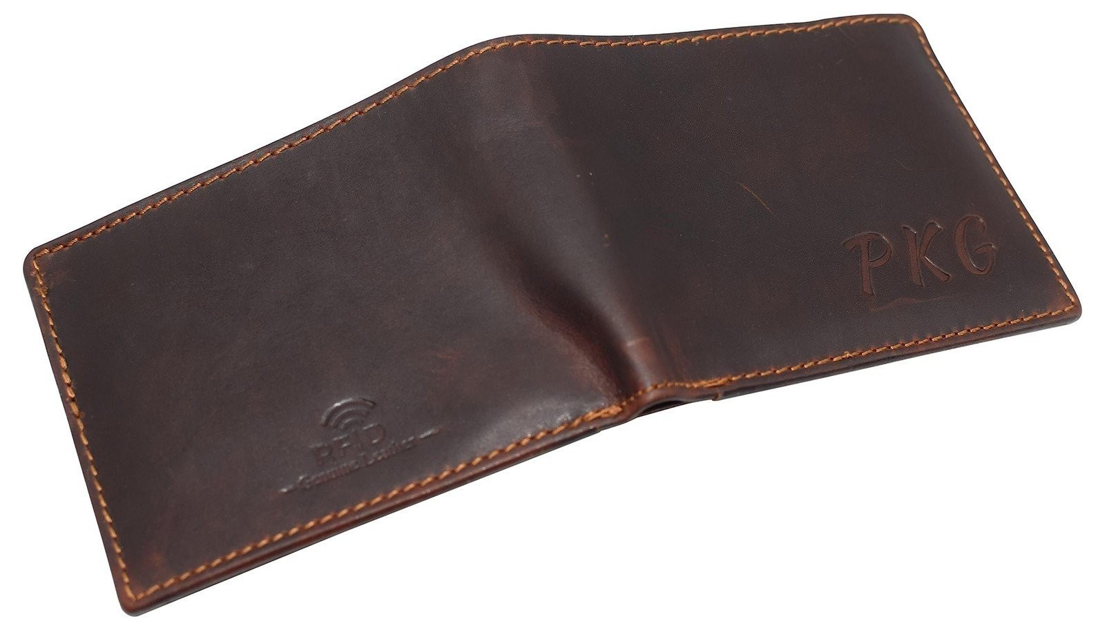 CAZORO Personalized Wallets Name Initials Men’s Vintage Leather RFID Blocking…