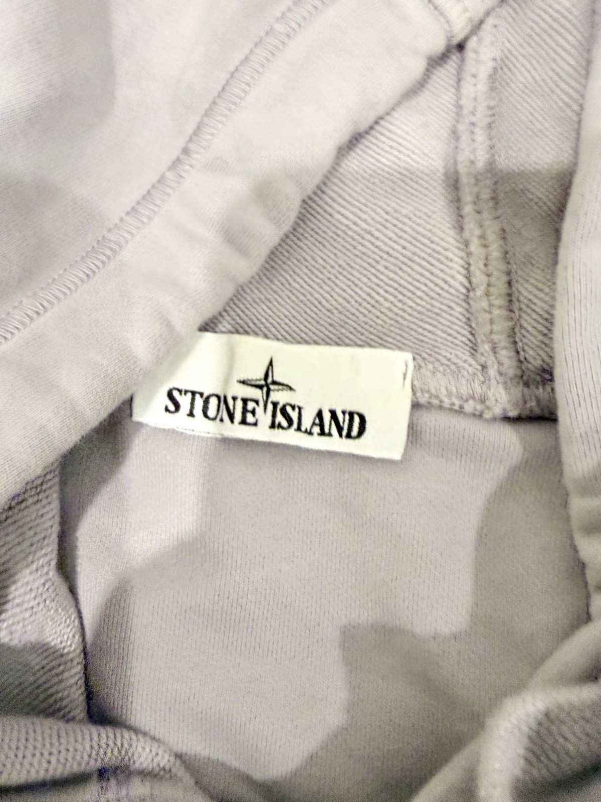 Stone Island Logo Patch Jersey Cotton Hoodie Anthracite Grey