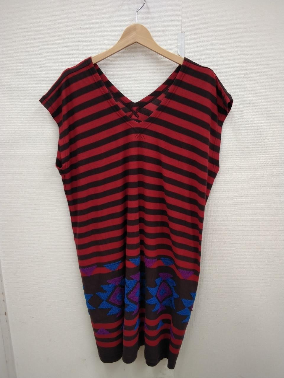 Issey Miyake Multicolor Sleeveless Dress 75cm Length Loose Fit