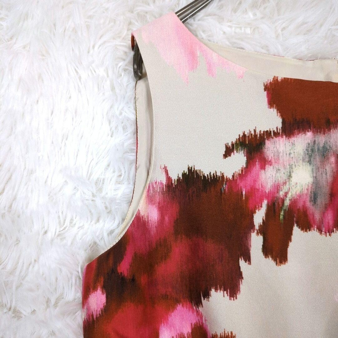 MaxMara Italian Silk Blend Floral Maxi Dress Womens XL Beige Authentic