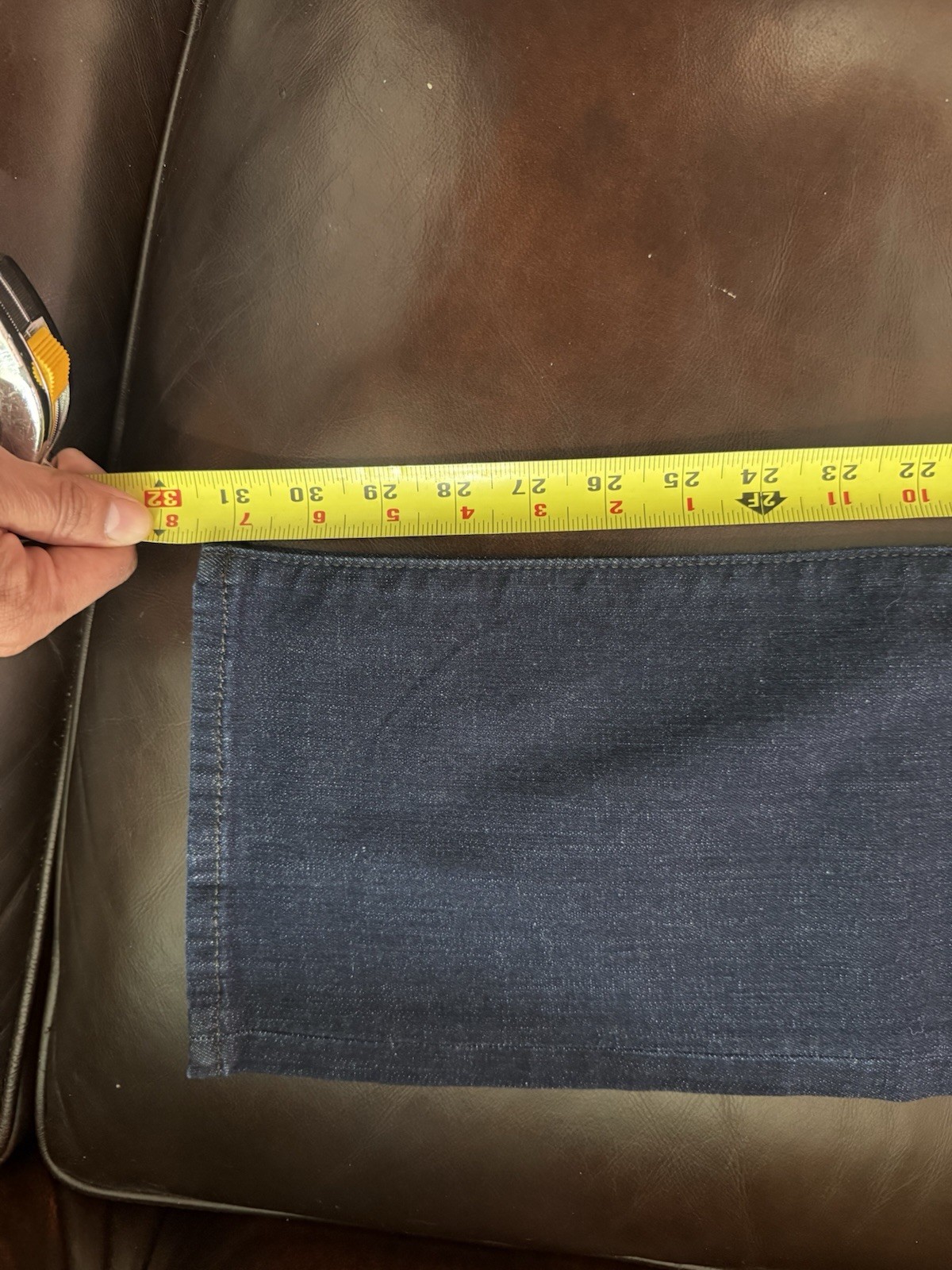 Hudson Men Blake Slim Straight Jeans Size 32 Dark Blue Denim