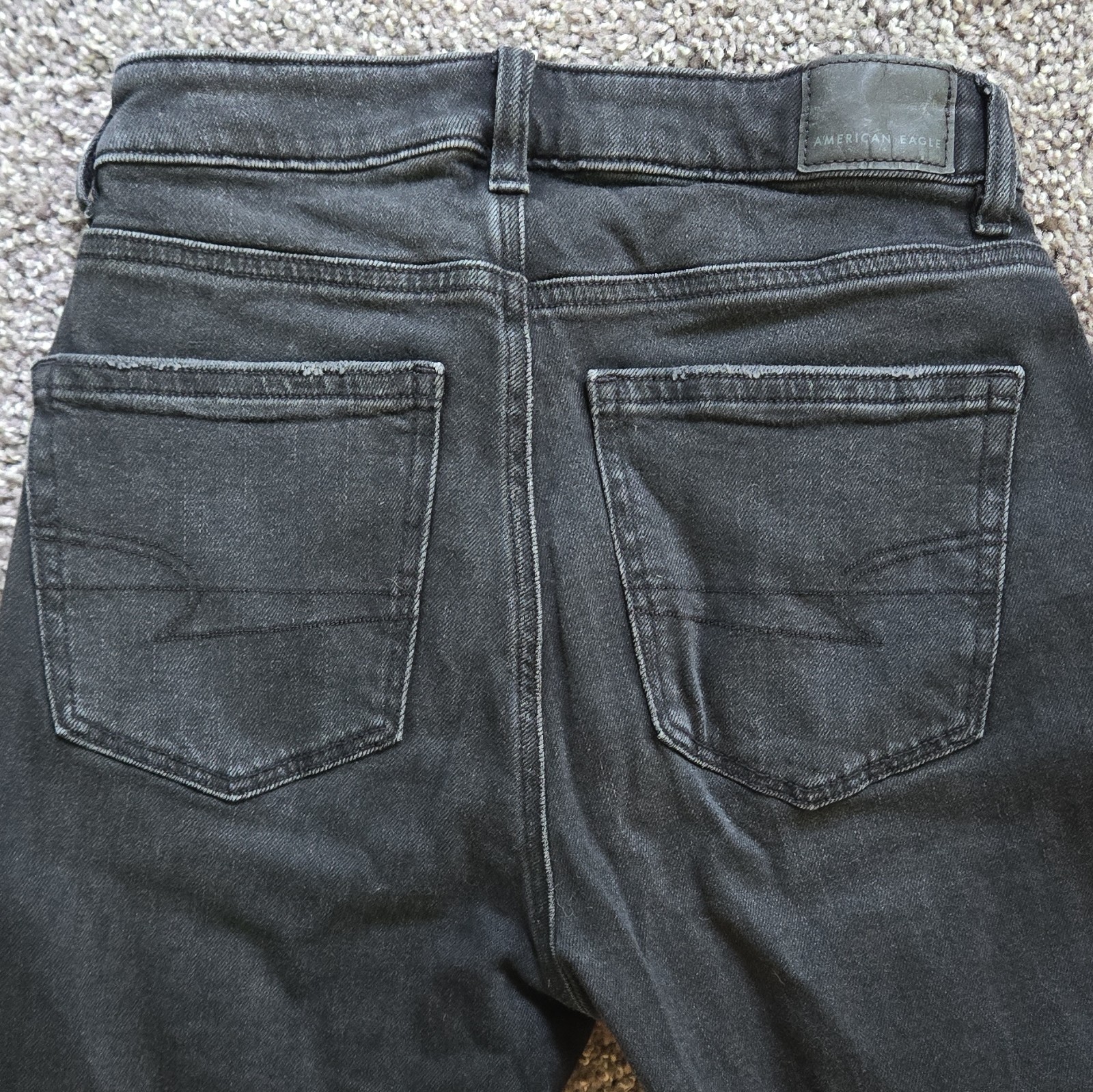 American Eagle Outfitters Strigid Black Skinny Jeans 00 High Rise Stretch