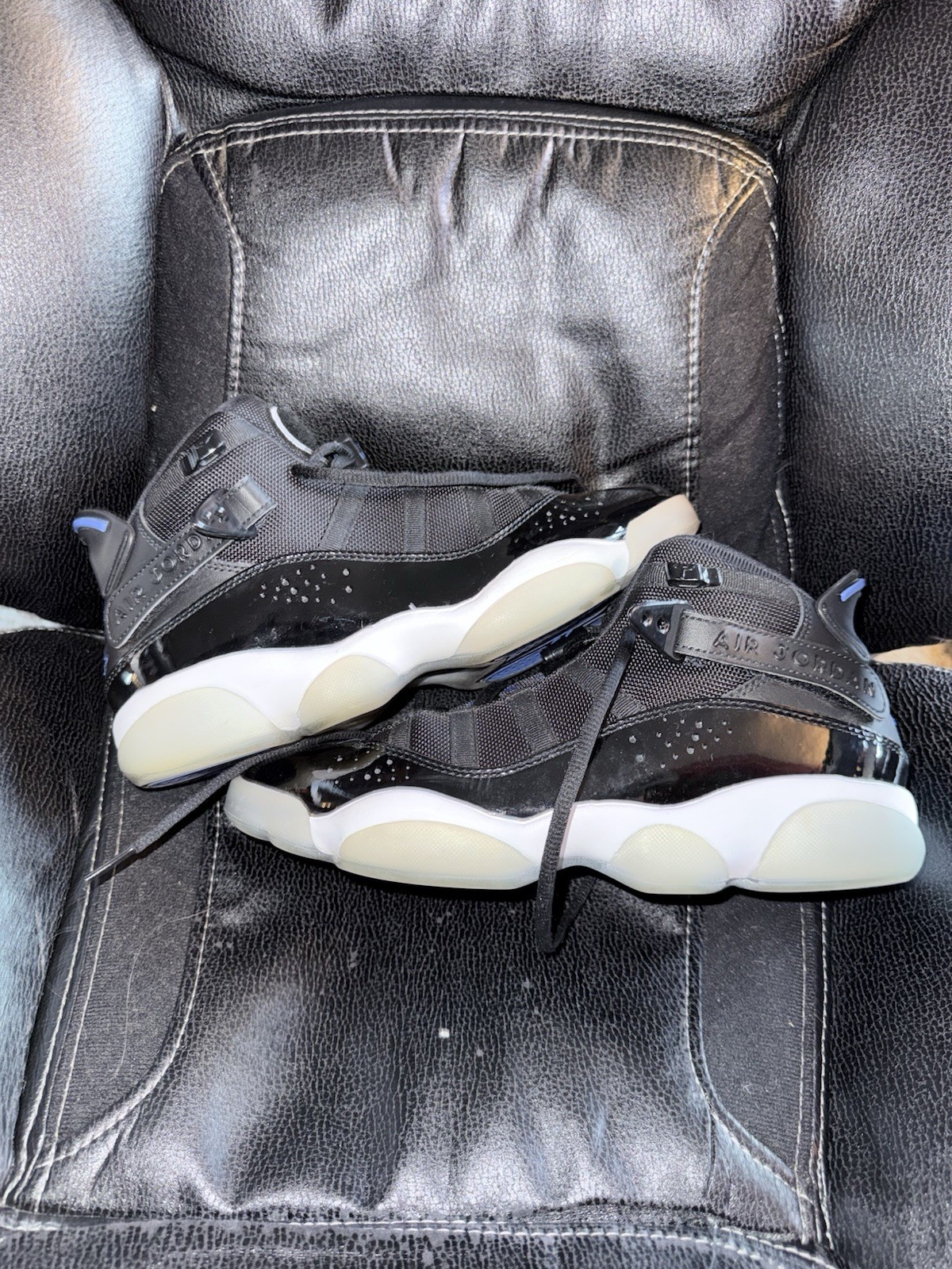 Nike Air Jordan 6 Rings Space Jam 2018 Black Blue Men’s Size 8 322992-016