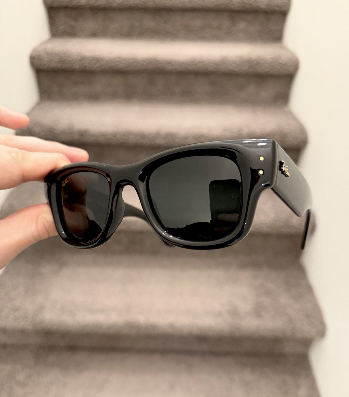 New Ray Ban Wayfarer Puffer Asap Rocky AWGE RB4940 4940 Black Size 47/23