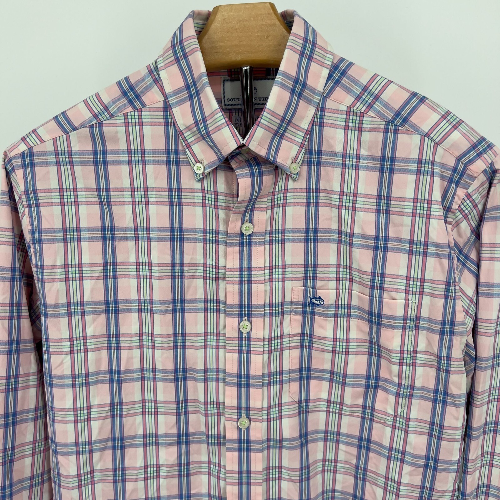 Southern Tide Men’s Intercoastal Plaid Button-Down Shirt Size S Small Nylon/Span
