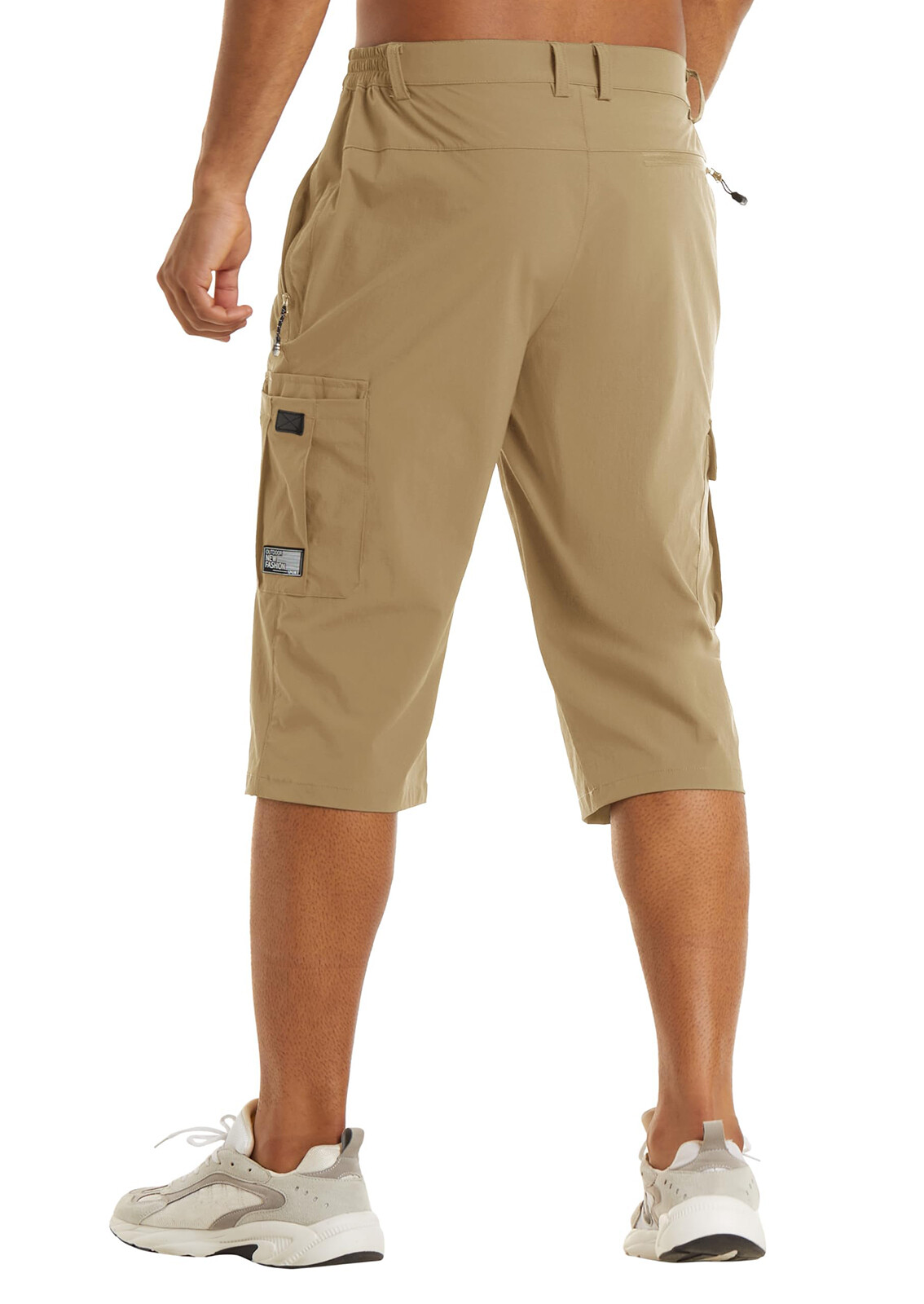 Men’s 3/4 Length Capri Pants Quick Dry Outdoor Hiking Work Below Knee Shorts US