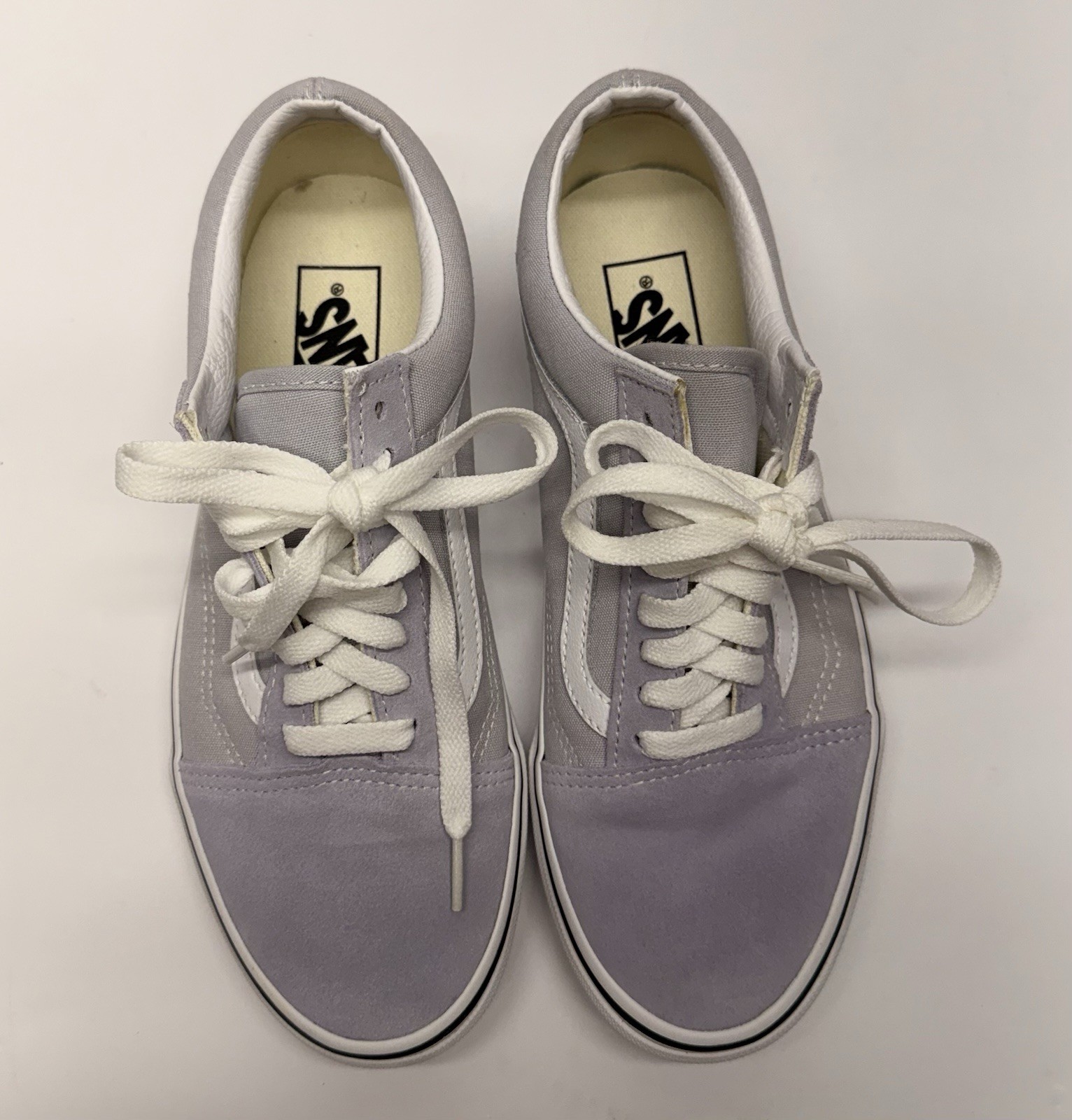 Vans Old Skool Gray Dawn True White Suede Canvas VN0A38G1UKX Men 6.5 / Women 8