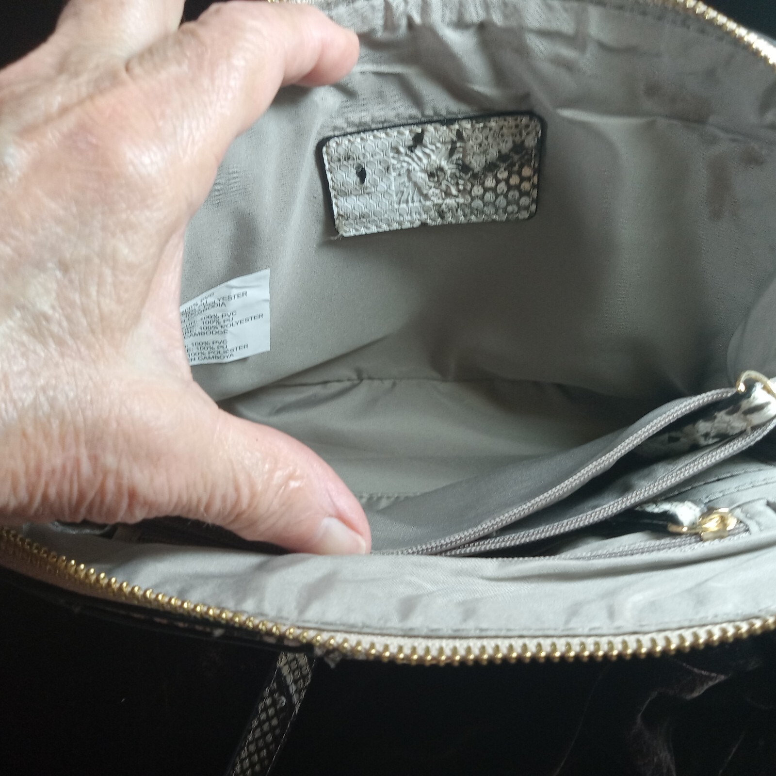 ☆Anne Klein☆ Snake Print Lined Crossbody Handbag 10 X 7 X 3