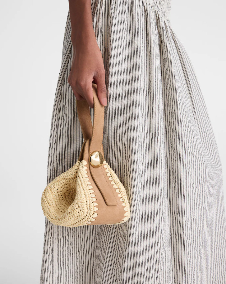 The Sculpted Metal Wristlet Bag