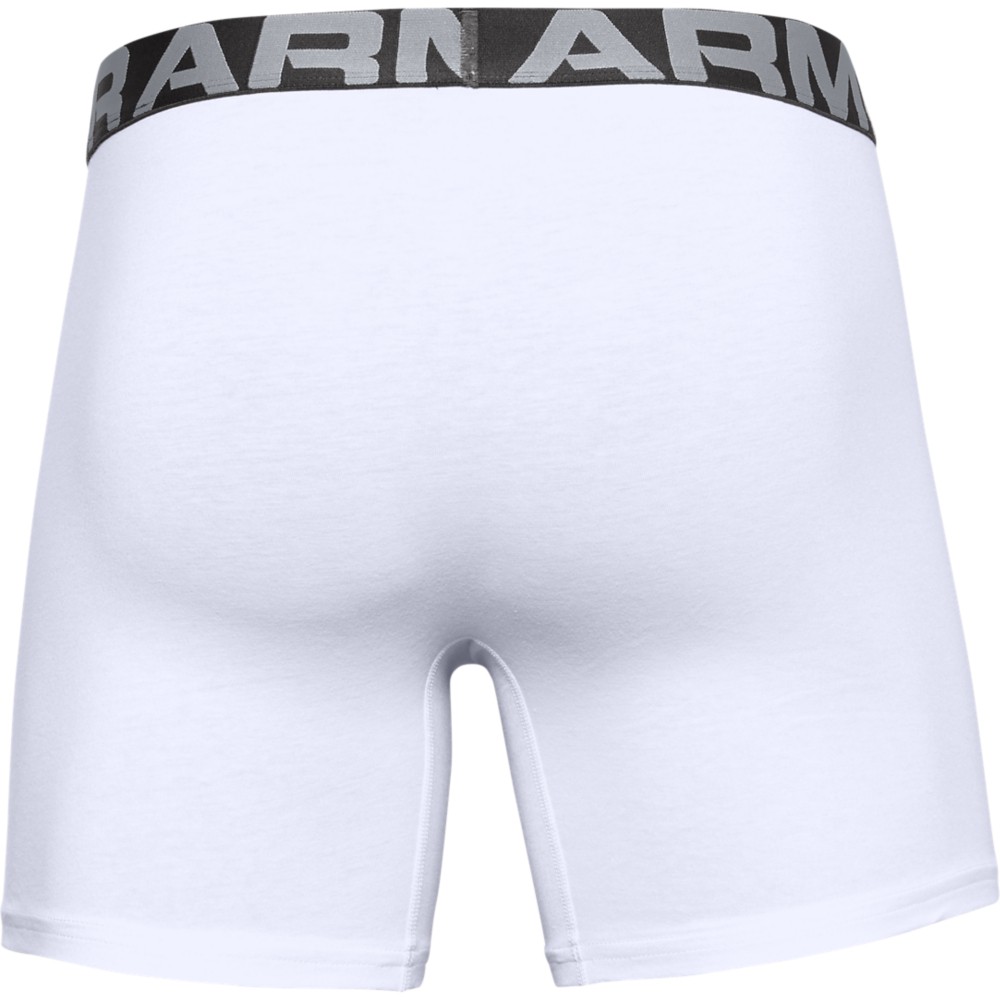 Under Armour 1363617 Charged Cotton 6″ Boxerjock (3 Pack), White, 3X-Large