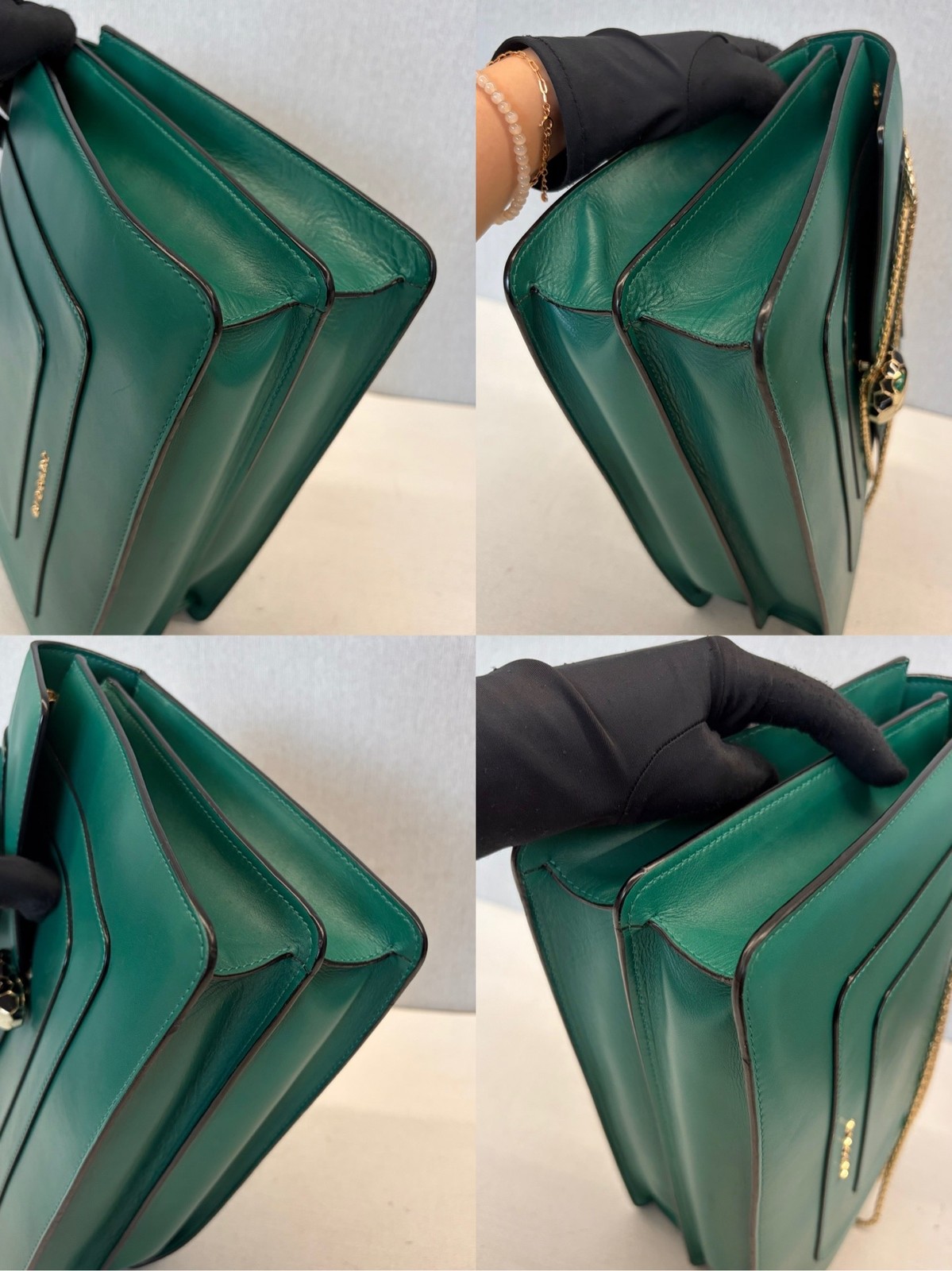 Bvlgari Pre-Owned Authentic Shoulder Bag Emerald 30*11*22cm