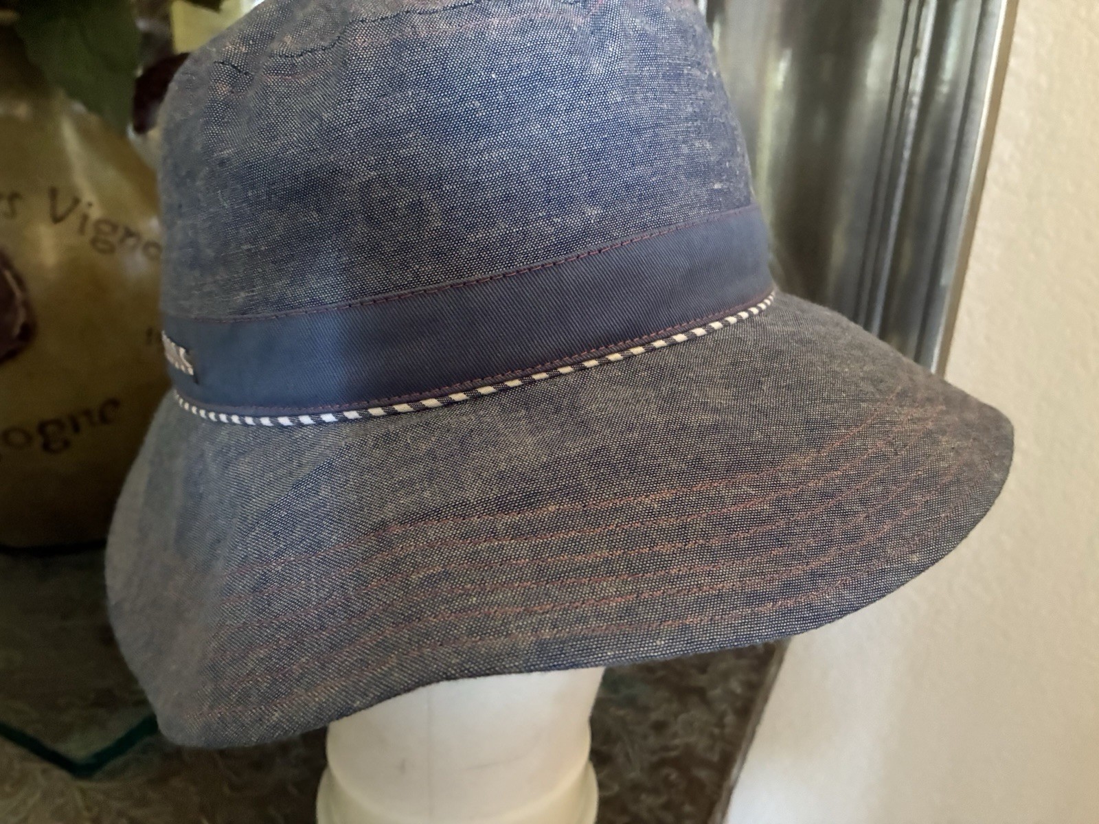 Pistil Designs Hilary Sun Hat One Size Women’s Blue Denim Fabric Summer Hat NEW