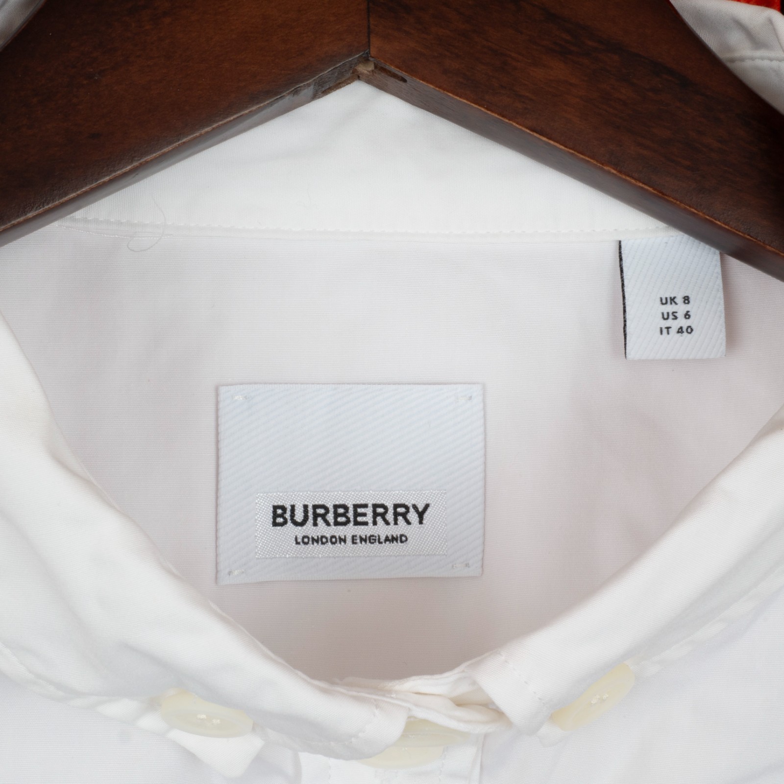 BURBERRY Horseferry Print Cotton Shirt Dress White Belted Logo UK 8 US 6 IT 40