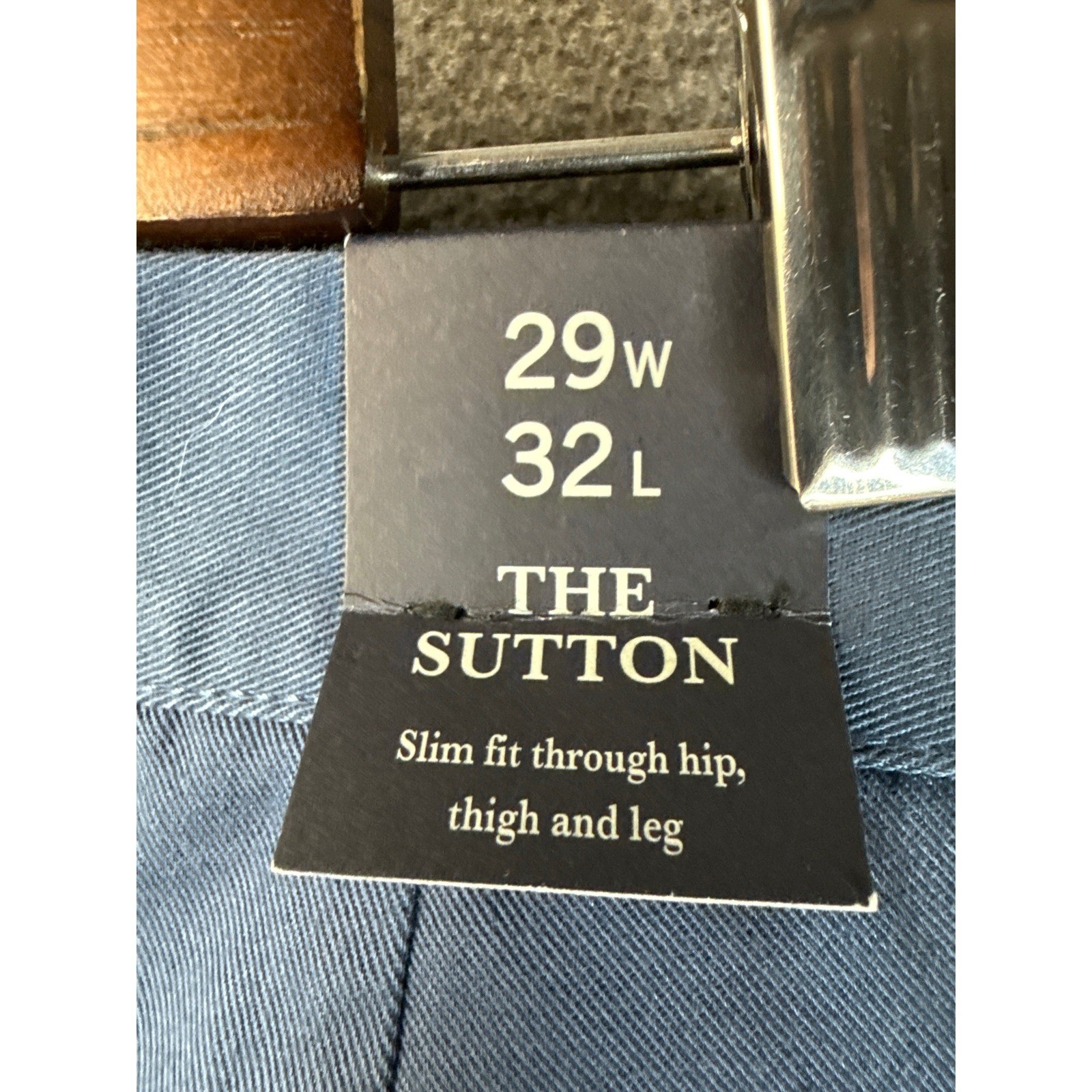 NWT J.Crew The Sutton Slim Fit Chino Pants Men 29 Blue Cotton Travel Work School