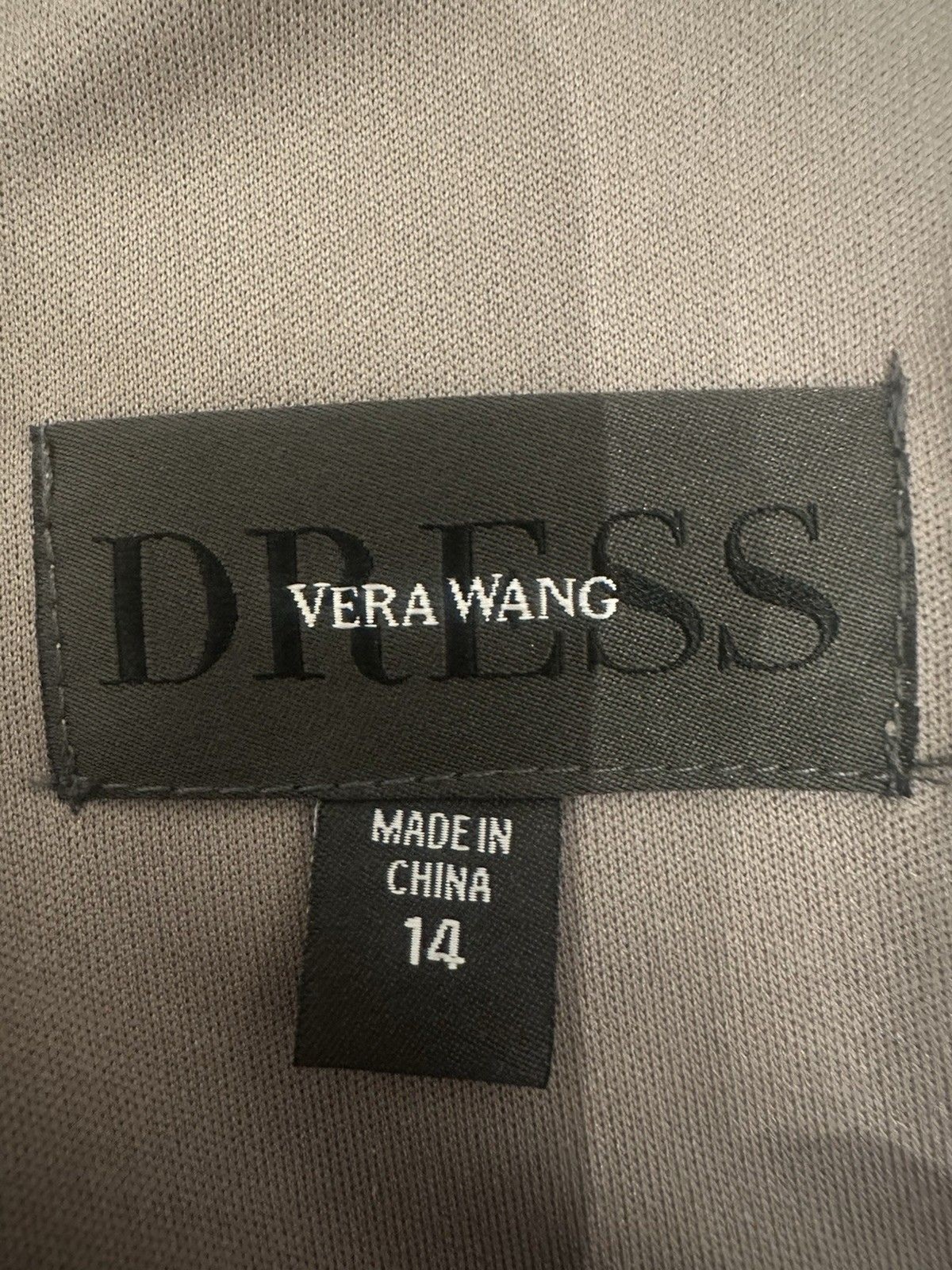Vera Wang Sequin Cap Sleeve Elegant Evening Gown Mother Of Bride Pewter Size 14