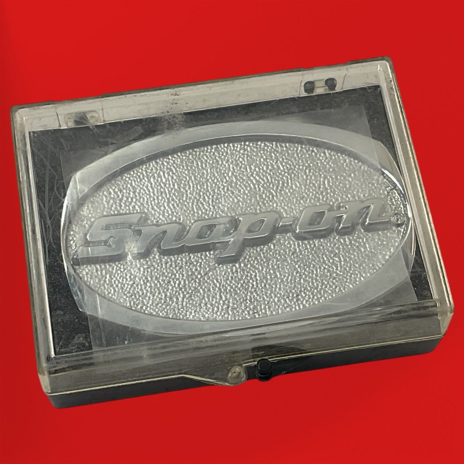 Snap-on Belt Buckle Chrome SPP-509 Sold As Pictured Mechanic Look USA With Case