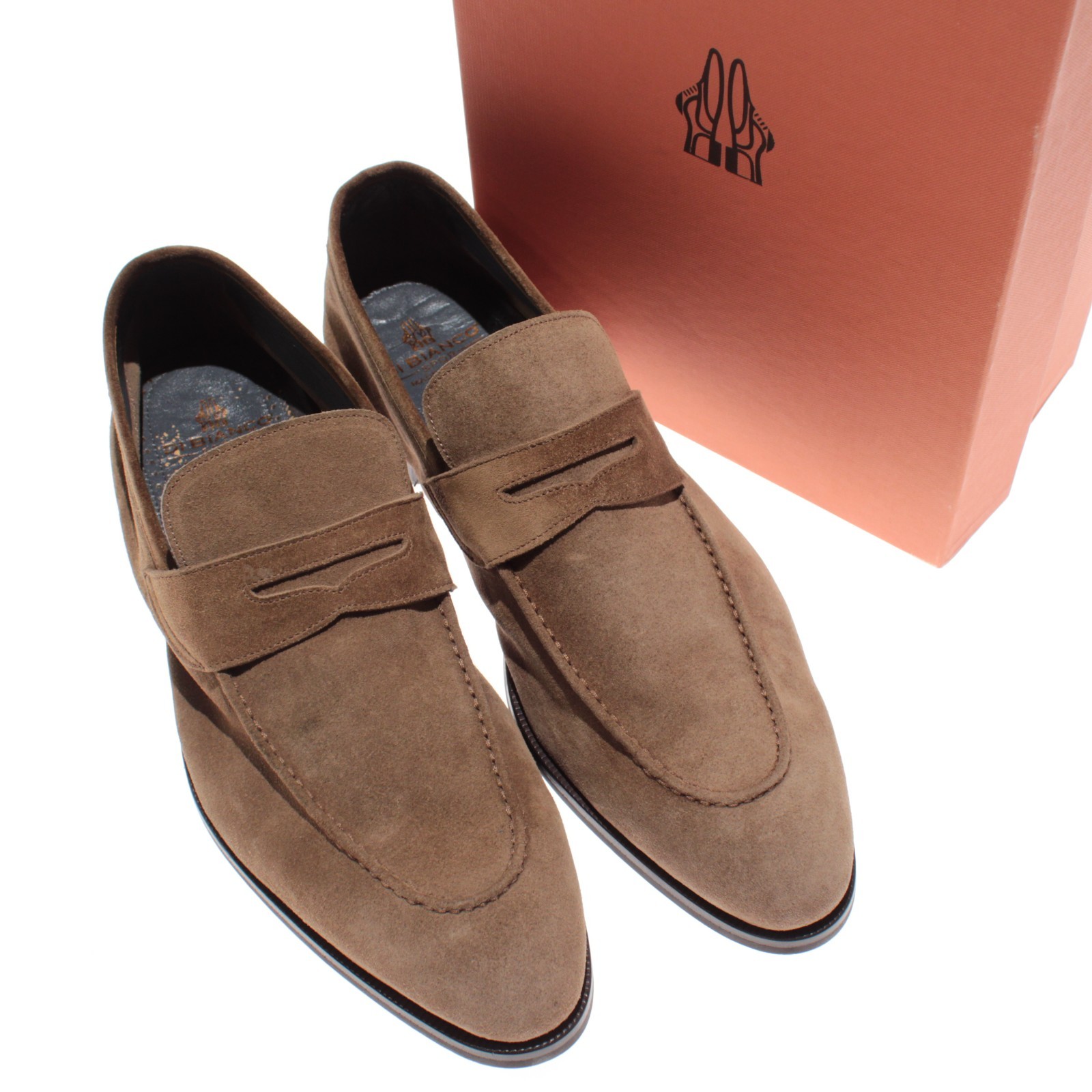 Di Bianco NWD Brera Suede Loafers Size 44.5 (US 11.5) in Light Brown