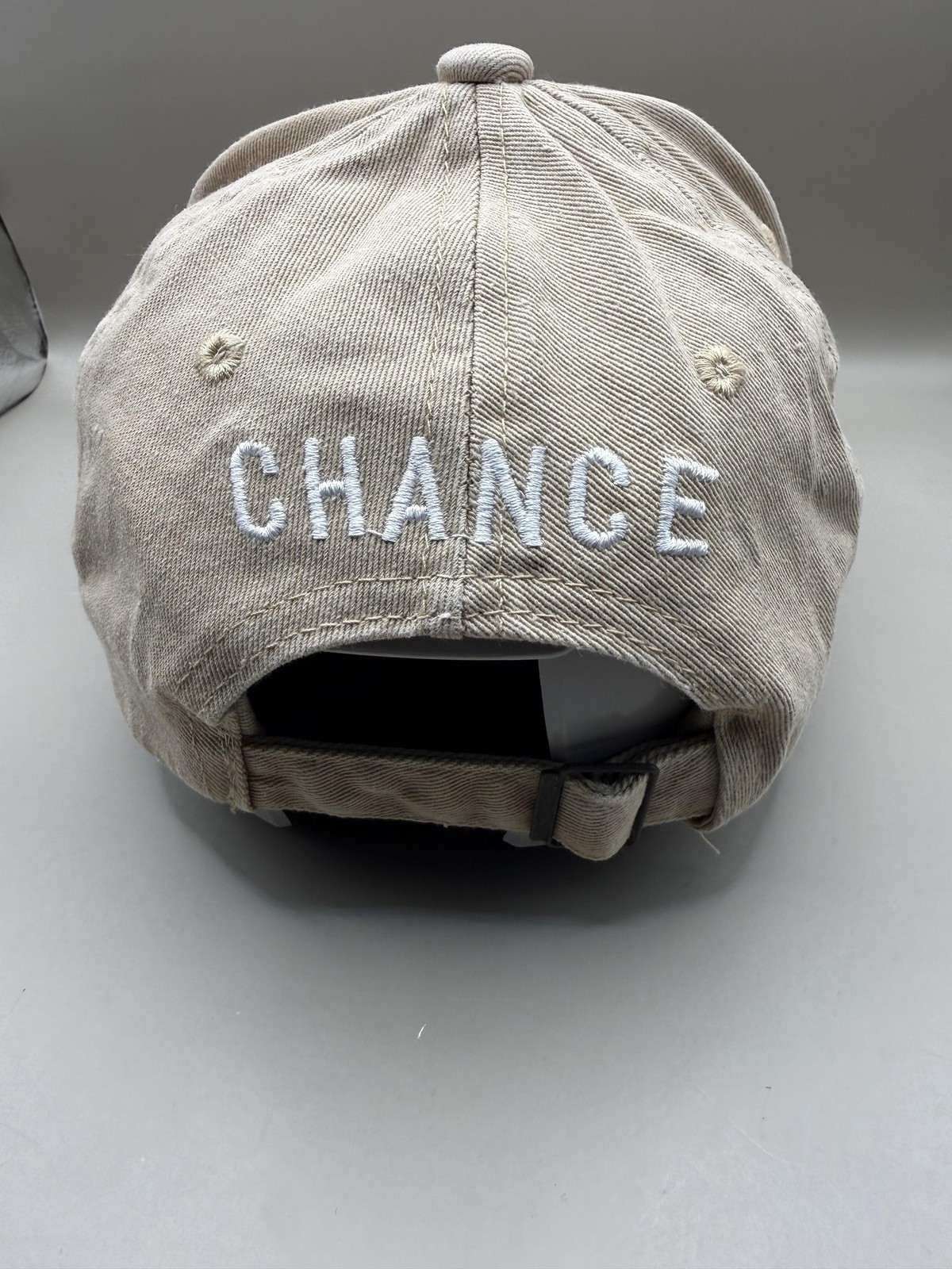 Chance 3 Hat Cap Baseball Strap Back Beige Mens One Size Hip Hop Rapper Music
