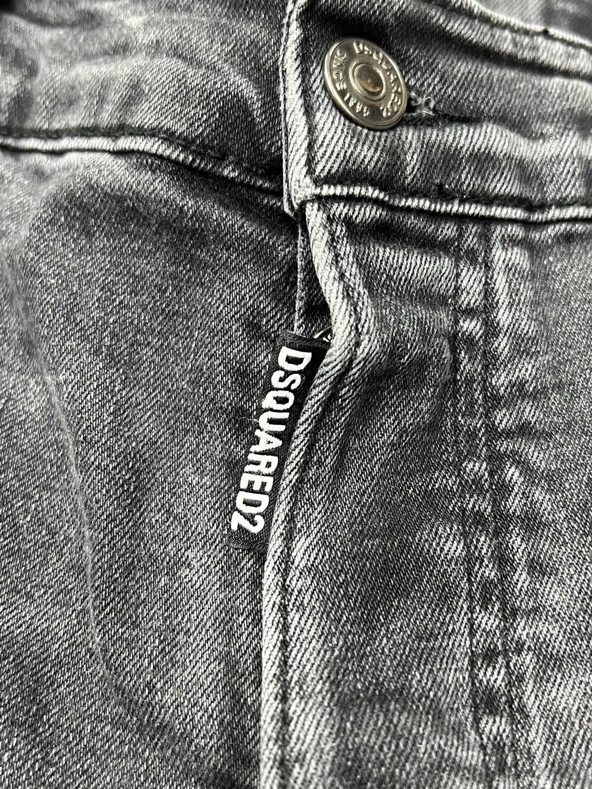 Vtg Dsquared2 Distressed Paint Splatter Jeans Black Y2K Men’s Size It 52