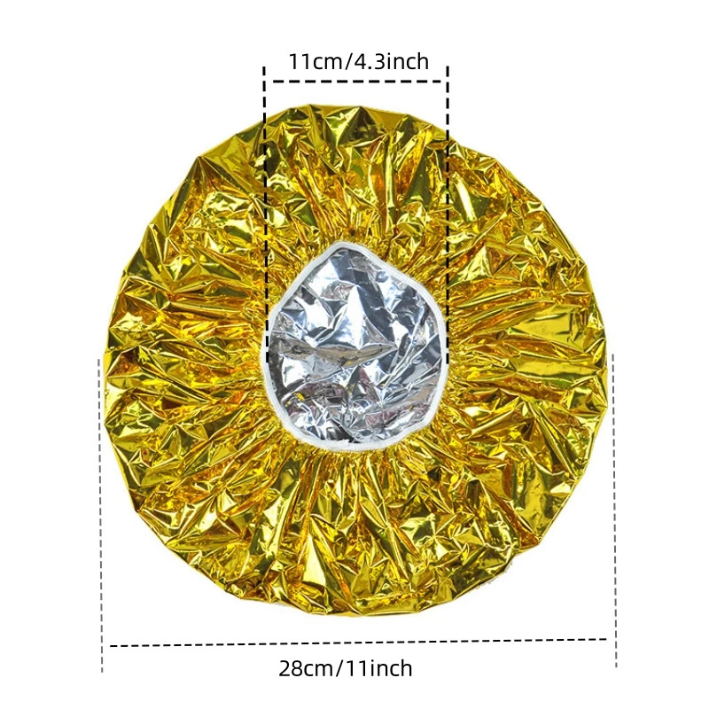 Shower Cap Heat Insulation Aluminum Foil Insulation Hat Elastic Bathing Cap For