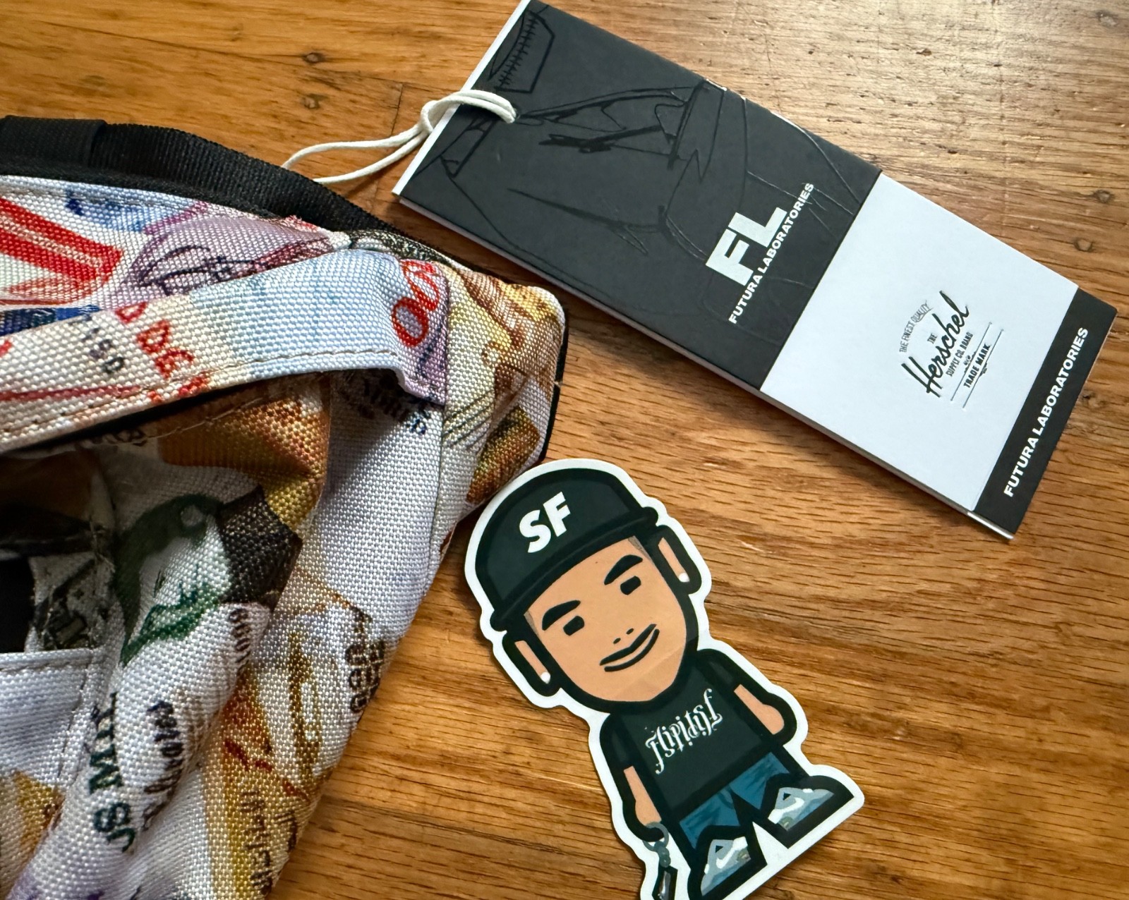 NEW HERSCHEL FUTURA LABORATORIES FL POP QUIZ HIP PACK FANNY BAG CANVAS FLOM RARE