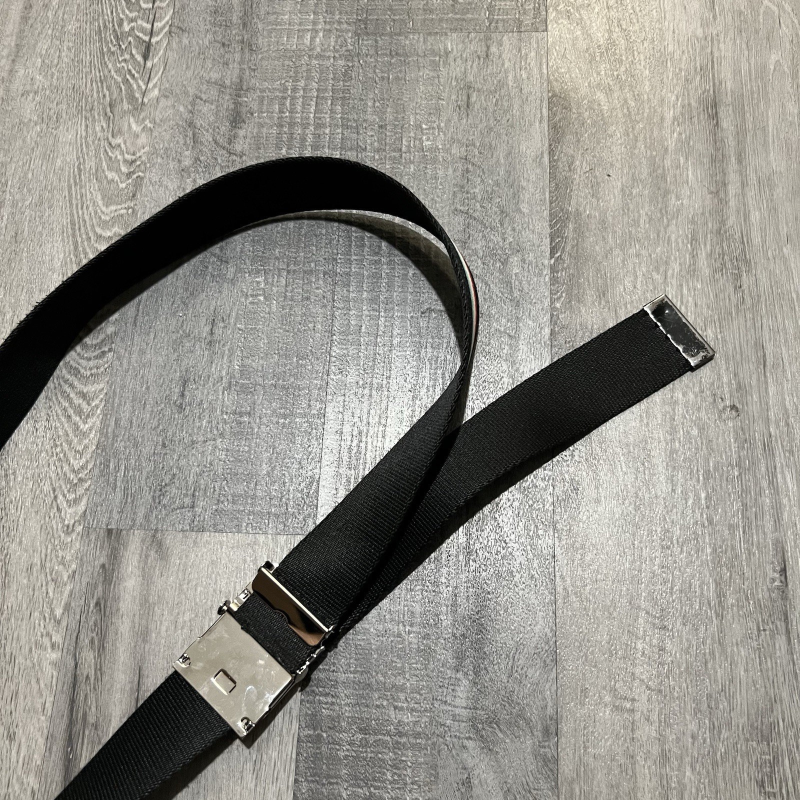Ben Davis Adjustable One Size Gorilla Canvas Colorful Striped Buckle Logo Belt