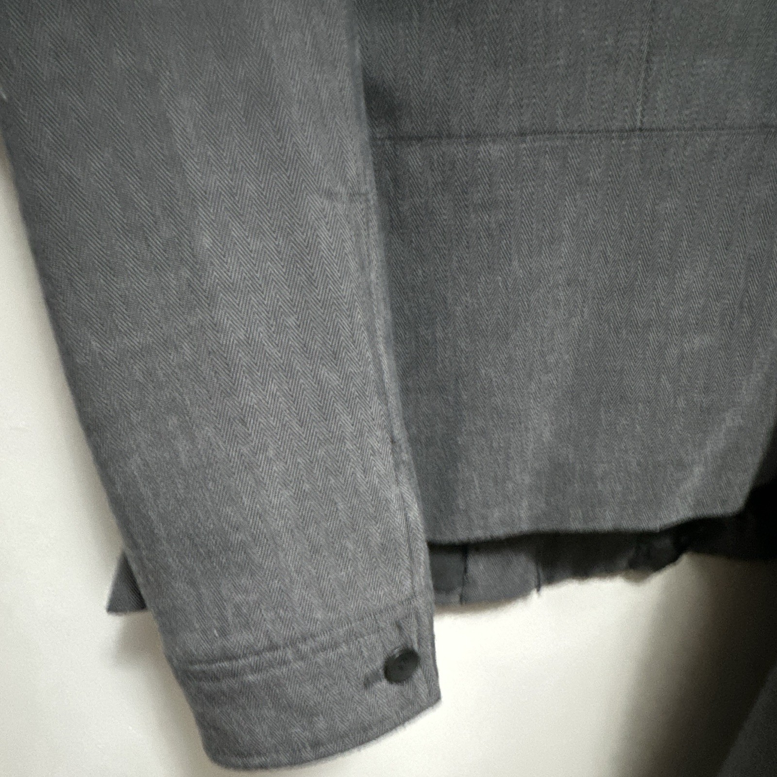 Norton McNaughton Petites 2pc Gray Herringbone Pant Suit Set 14P top 12p skirt