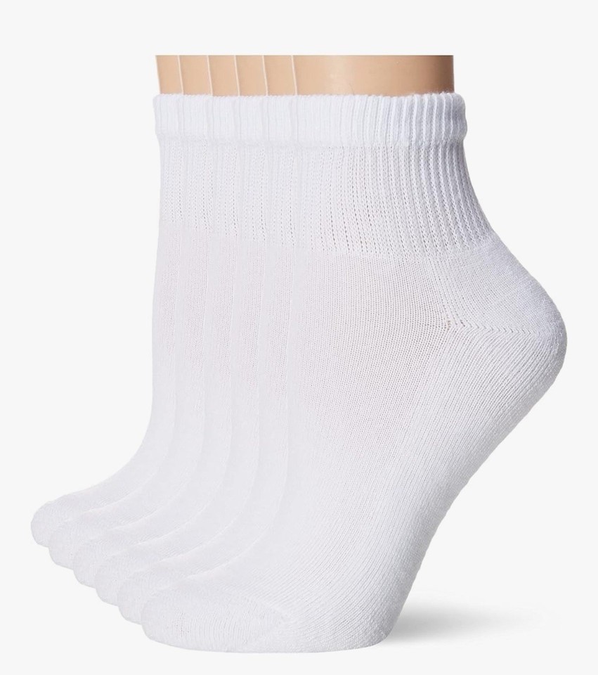 Hanes Premium cool cushioned Women’s 8-Pack Comfort Toe Seamed Ankle Socks