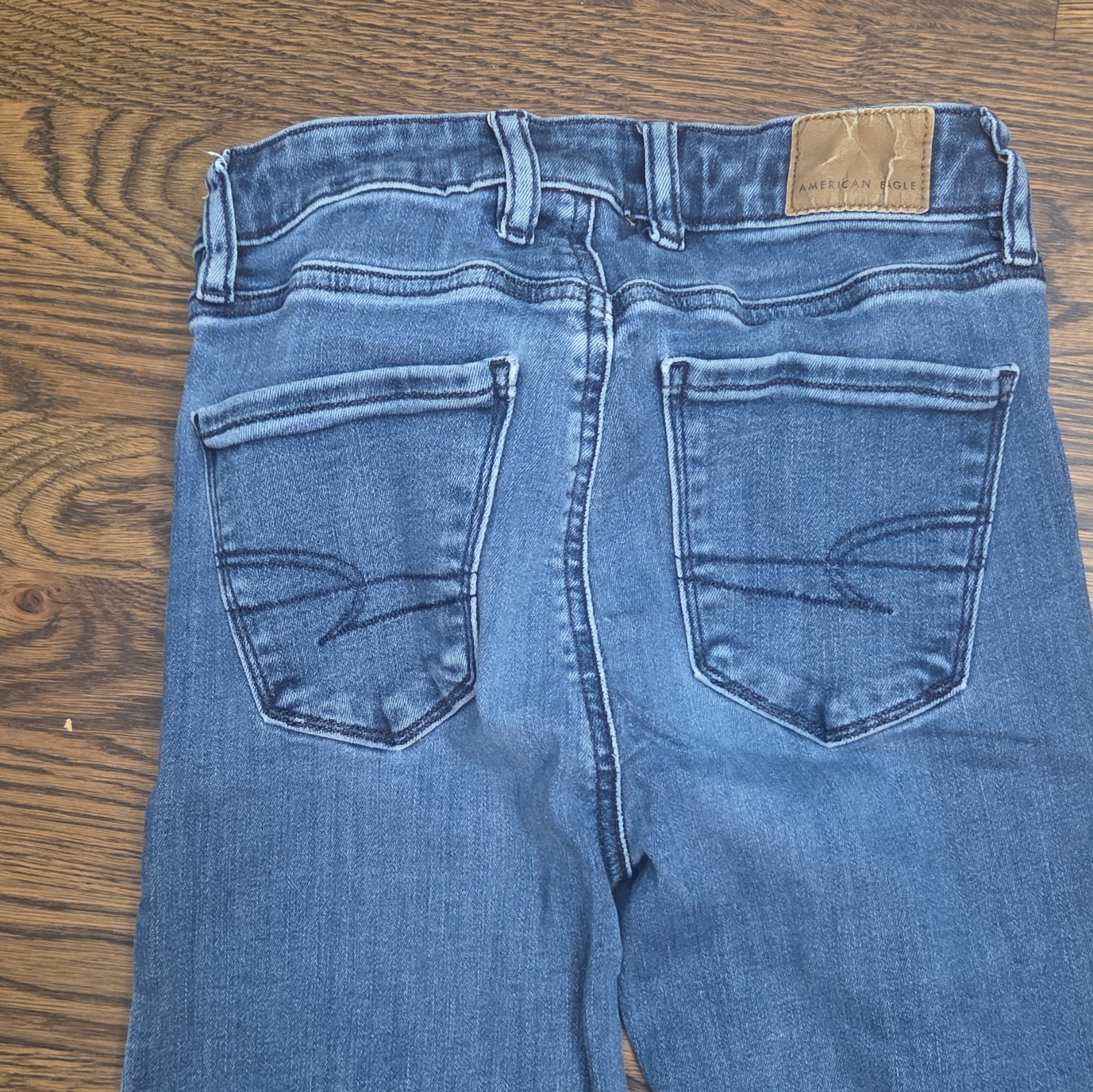American Eagle Outfitters Next Level Stretch High Rise Flare Jeans 00 Blue